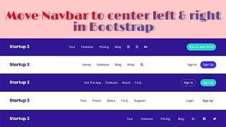 How to move navbar in center left & right in bootstrap | codeflix - unknown coders