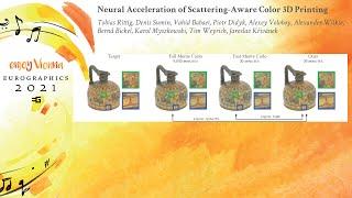 Neural Acceleration of Scattering-Aware Color 3D Printing | Eurographics'2021 Full Paper
