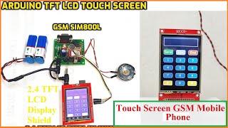 Arduino TFT LCD Touch Screen GSM Mobile Phone