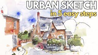 Urban Sketching the Cotswolds - In just five steps