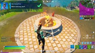 Use Campfires Fortnite Milestones