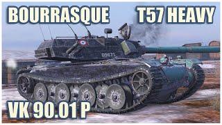 Bourrasque, T57 Heavy & VK 90.01 P • WoT Blitz Gameplay