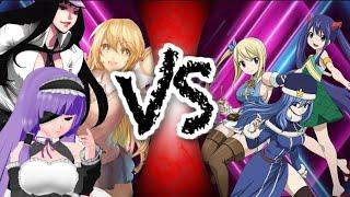 Misaki,Bloody Maryln and Evelyn vs Wendy,Lucy Heartfilia and Juvia Lockser (requested by...)