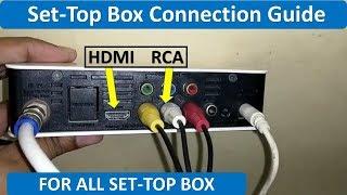 How to connect Set-Top Box To Led Tv, Lcd Tv or Smart Tv ? Guide in Hindi