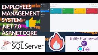 Integrate Admin LTE Template with ASP.NET CORE App|| Employees Management System .NET Core 7.0 | NEW