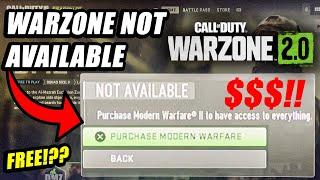 WARZONE 2 BROKEN | WARZONE 2.0 NOT AVAILABLE UNLESS YOU BUY MODERN WARFARE 2 GLITCH