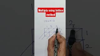 3×2 digit lattice multiplication/ lattice multiplication/ #shorts #lattice #multiplication #ytshorts