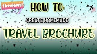 HOW to create Homemade TRAVEL BROCHURE ||using A4|| easy tutorial