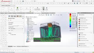 Air duct flow simulation in solidworks.
