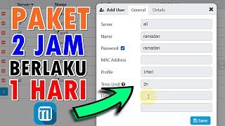 Cara Membuat Voucher Wifi PER JAM dengan Masa Aktif HARIAN di Mikhmon