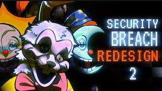 REDESIGNING SECURITY BREACH FROM THE GROUND UP AGAIN (speedpaint, commentary, fnaf, vanny, sun/moon)