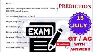 “IELTS Exam Prediction for July 15 | GT/AC | Essential Tips  #gicratia #ieltslistening