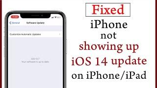 How to fix "iPhone Not Showing Up iOS 14 Update"