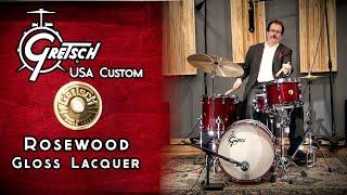 GORGEOUS Gretsch USA Custom Drum Kit - Rosewood Gloss Lacquer