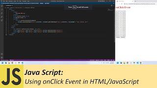 JavaScript: How to use onClick event trigger in HTML and JavaScript (Tutorial)