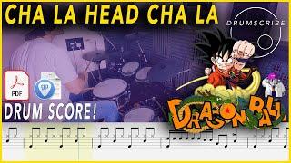 Cha La Head Cha La - Dragon Ball Theme | DRUM SCORE Sheet Music Play-Along | DRUMSCRIBE