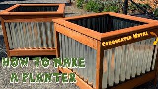 How to Make a Planter with Corrugated Metal