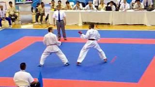 TWG 2009 in Taiwan Karate  MEN, KUMITE -65KG Gold Medal Fight FRA - ROLLE William vs  HUN - S. KOVACS Adam