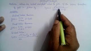 Muhammad Farooq-i-Azam: Find Initial and Final Values in Time Domain from the Laplace Transform