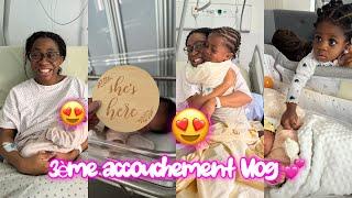 VLOG | J’ai accouché  ! SANS péridurale ( encore )  | 3ème bébé faisait 4KG  #dalhiailoveyou