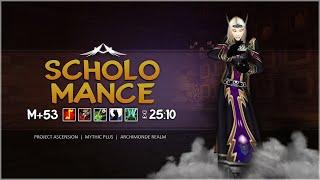 Project Ascension League 4 Mythic +53 Lower Scholo - 25:10 - Crimson Champion/PoP Healer PoV