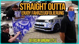 STRAIGHT OUTTA ENJOY FAHRZEUGFOLIERUNG I VW T5 Bandana Bus I Mercedes AMG GT4 I Audi Q7