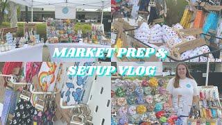 MARKET PREP & SETUP VLOG- craft market stall, product preparation, new setup & a quiet market day!