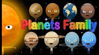  Planets Family     Solar System | Planets Song | Nursery Rhymes Songs for Kids