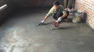 Concrete Floor Leveling Trick with Sand and Cement / How to Screed Floor