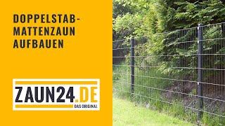 Doppelstabmattenzaun aufbauen - Montagevideo | ZAUN24