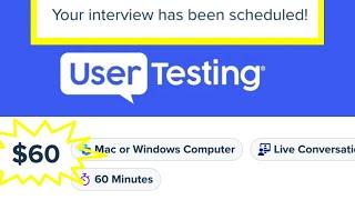 $60 Interviews | Live Conversation Tests | UserTesting | PayPal Payment Proof Earning Potential