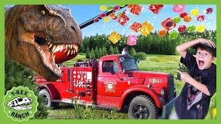 Giant Surprise Maze Game With Dinosaurs! T-Rex Ranch Dinosaur Videos