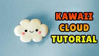  DIY how to make KAWAII CLOUD - Easy Polymer Clay, Fondant Tutorial
