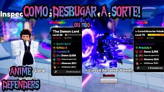 COMO DESBUGAR A SORTE NO ANIME DEFENDERS! + TODOS CODES! | TioSussurro |