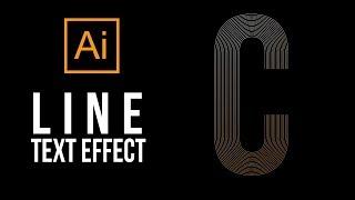 How to create line text effect | adobe illustrator