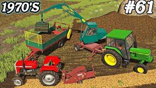 1970'S. Digging onions. Spreading manure. New COWBARN. Farming imulator 22. FS 22. Timelapse. Ep 61