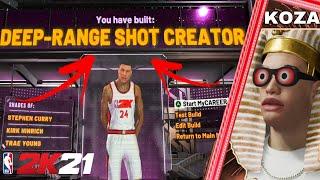 RARE DEEP RANGE SHOT CREATOR DOMINATES ON NBA 2K21 CURRENT GEN BEST RARE BUILD TUTORIAL 2 WAY BUILD