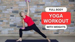 Yoga Workout with Weights | Full Body | Yoga 4:13 with Tauni