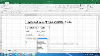 How to insert Current Time and Date in Excel || Paste Today Time and Date