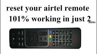 how to reset airtel dth remote