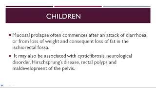 A Class On RECTAL PROLAPSE By Dr Mounika Chowdary Dept Of General Surgery