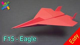 EASY F-15 Paper Airplane! How to Make an Amazing Paper Jet! Origami AIRPLANE