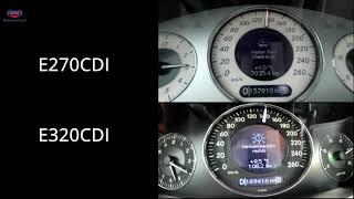 Acceleration Battle I Mercedes-Benz E320cdi vs Mercedes-Benz E270cdi 0-100 I 100-200