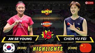 Wow‼️Hard match  An Se Young (KOR) vs Chen Yu Fei (CHN) Final Women's Singles badminton