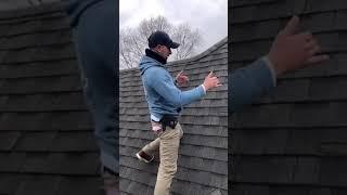 these roofers left a hole in the roof... #shorts