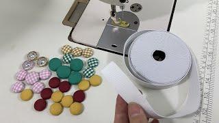 Hot New!! The first time appeared - Let's make fabric buttons in this way/How to make fabric buttons