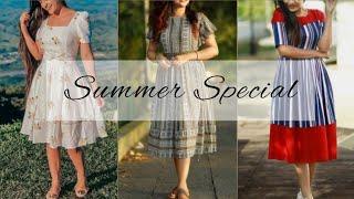 Latest Simple & Stylish cotton Frock dress design| Knee length Cotton Dress Ideas for Girls/teenager