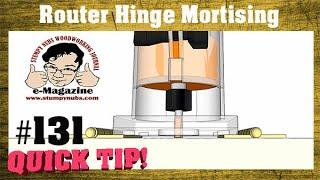 How to NOT screw up a hinge mortise with a router.