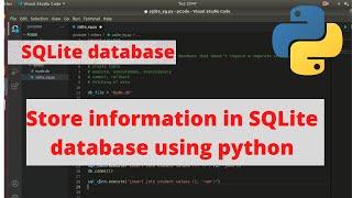 python sqlite3 | SQLite database | python advanced topic