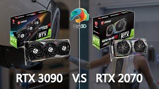 Daz 3D IRay GPU Render Speed Test RTX 3090 VS RTX 2070
